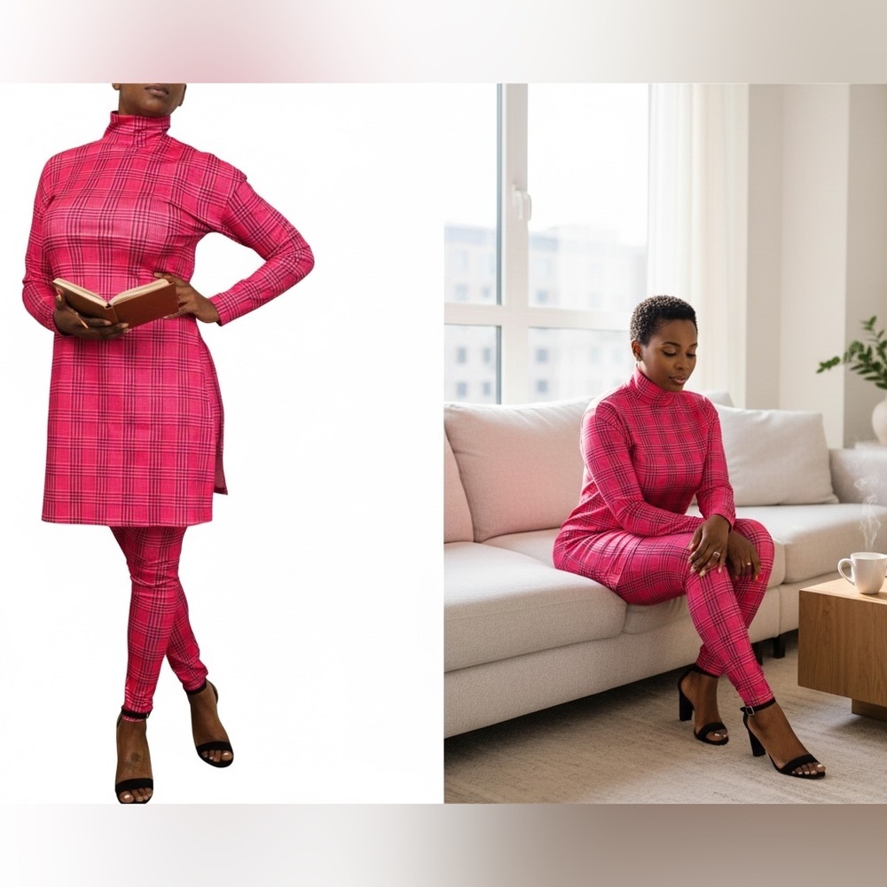 2 Piece Houndstooth Printed Set - image 1